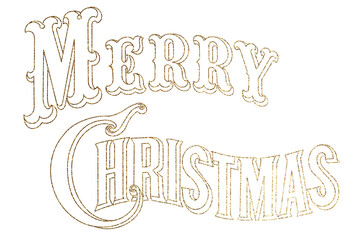 merry christmas typography lettering gold © Lingporntip