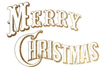 merry christmas typography lettering gold © Lingporntip