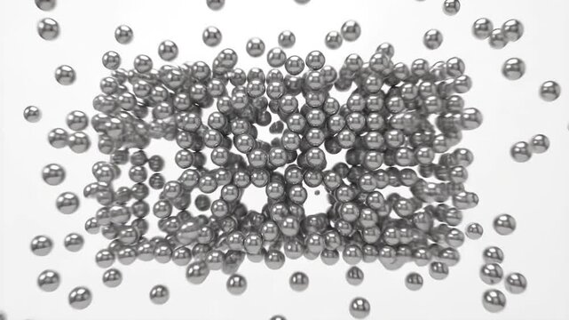 Metal Spheres Magnetically Assembling Into Promo Code Text Animation