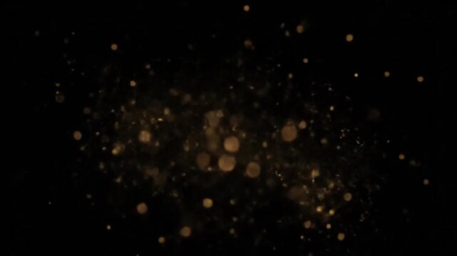 Elegant Thanks for Watching Animation with Golden Glitter and Sparks