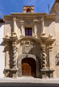 The fa&ccedil;ade of the Church of Los Dolores, Baza, Granada, Andalusia, Spain