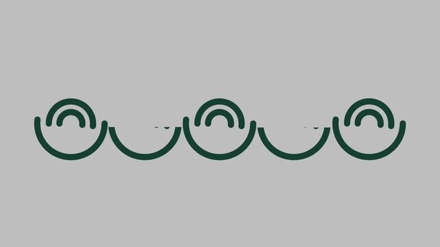 Green Circular Wave Pattern Abstract Motion Graphic Video