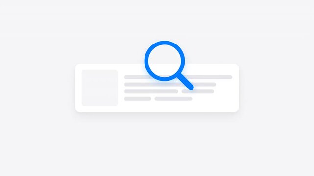 Minimalist digital search bar icon with magnifying glass for web interface design.