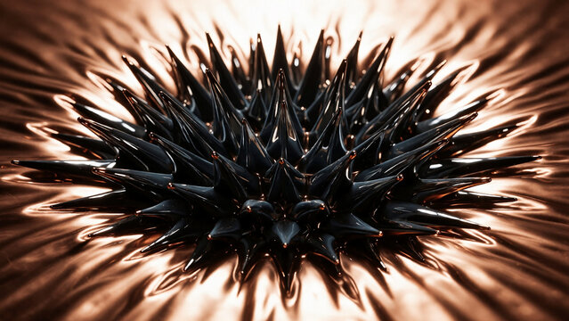 Magnetic ferrofluid spike motion macro