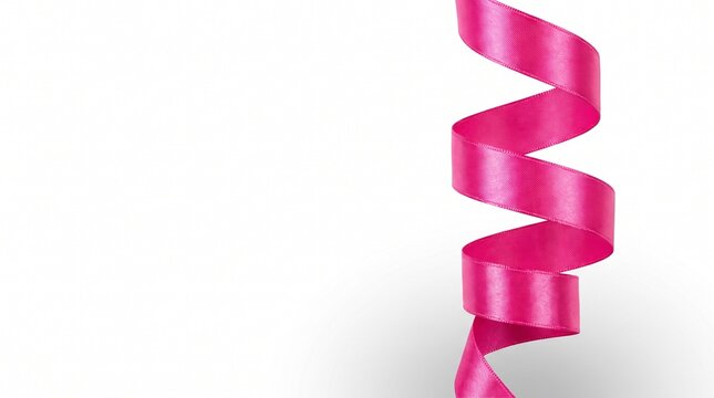 Breast cancer awareness month pink ribbon symbol performing awareness campaign with copy space