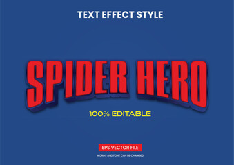 Obraz premium Spider Hero Editable Font Premium Download