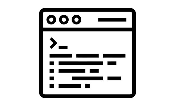 Web Browser Terminal Interface Icon