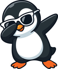 Fototapeta premium Cool penguin dabbing