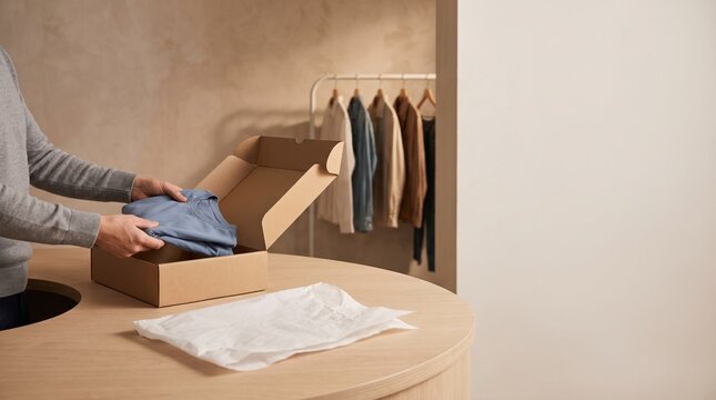 Resale garment prepared for a circular fashion order