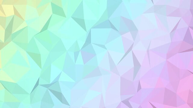 Iridescent pastel low poly triangle mosaic abstract background