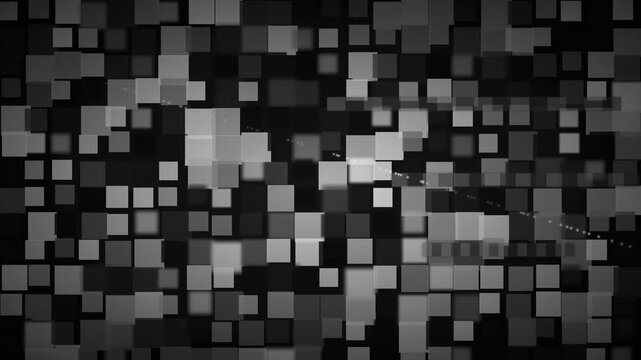 Horizontal Pixel Mosaic Blur Censored Bar Video Overlay - Animated Digital Privacy Concealment Strip - 4K Motion Graphic Effect