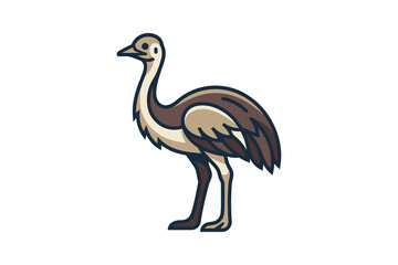 Fototapeta premium Emu Flat Vector Illustration