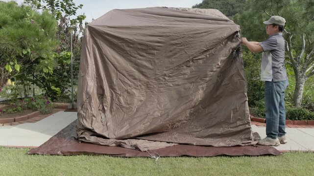Attaching a Rainfly to a Camping Tent