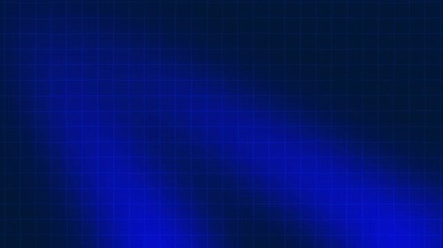 Grid background animation glows with faint light streaks on blue. Matrix perspective lines move across this grid background. Modern technology display layouts use the grid background.