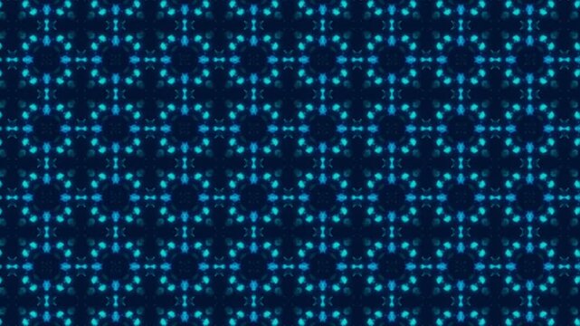 Dark navy blue abstract background with a subtle grid of tiny glowing dots and short lines, creating a quiet digital technology pattern with ample copy space.