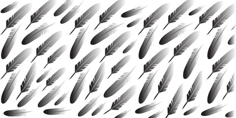 Abstract bird feather pattern design with grayscale shades for creative backgrounds and elegant fabric prints for interior wall. © Design6300