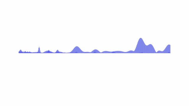 Blue horizontal bar chart with increasing data trend