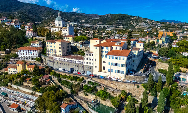 View of Sanremo in the province of Imperia. Liguria, Italy
