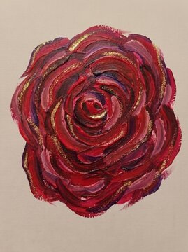 red rose  abstrak 