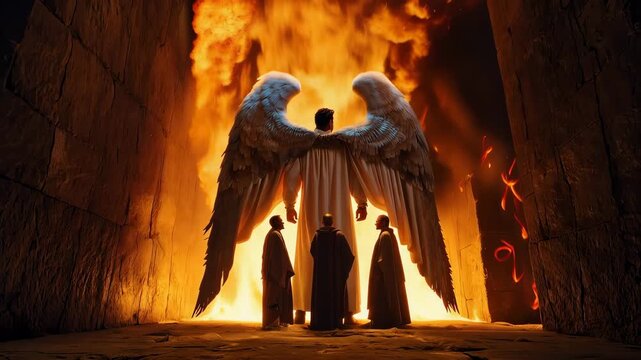 Shadrach, Meshach, and Abednego, Three Hebrew Youths Who Were Thrown Into A Fiery Furnace By King Nebuchadnezzar For Refusing To Worship His Giant Golden Statue