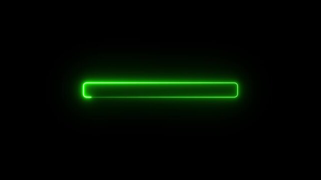 Minimalist Neon Progress Bar on Dark Background