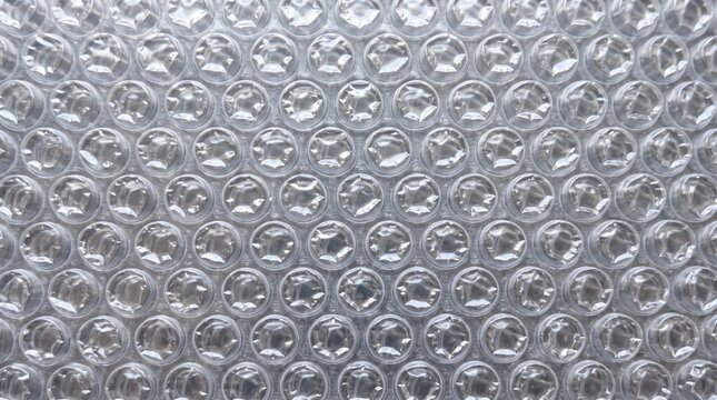 Transparent bubble wrap texture for shipping and packaging