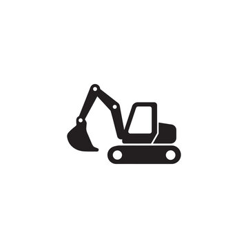 Excavator digger icon for construction digging and heavy earthwork
Solid black excavator digger icon for construction digging, heavy earthwork and site excavation machinery