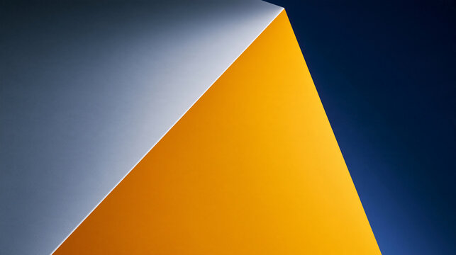 Minimalist Geometric Background with Yellow and Blue Sharp Angles
