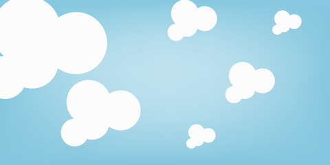 Fototapeta premium White fluffy cloud. Vector illustration.