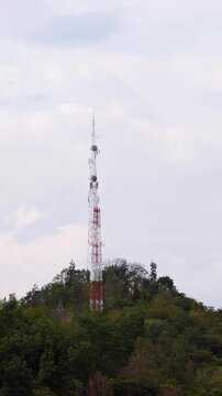 Telecommunication Tower on Elevated Ground	
