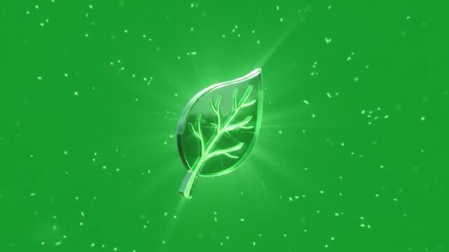 Ecological co2 cloud and carbon reduction icon loop 4k green screen.
