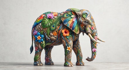 Obraz premium elephant on white background