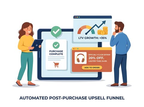 Ecommerce Post Purchase One Click Upsell and Customer Lifetime Value Funnel