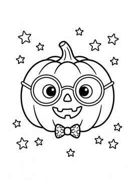 Macro photo of pumpkin wearing glasses coloring&hellip; 2k showing glass object showing pure transparent material light reflection refraction and smooth polished edges with professional studio