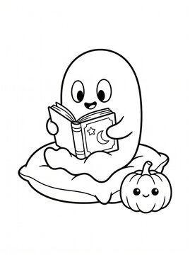 Macro photo of ghost reading halloween storybook 2k showing abstract micro structural details and textures with professional studio lighting