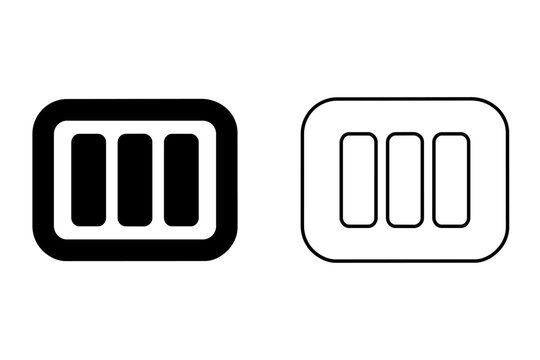 Grid icon, menu symbol vector illustration