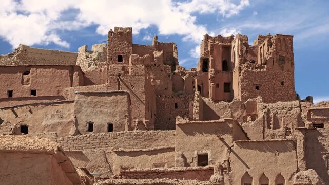 A&iuml;t Ben Haddou Ancient Kasbah in Morocco
Historic Ait ben haddou Near Ouarzazate, Morocco featuring traditional earthen architecture, mudbrick buildings, towers, and narrow passageways.