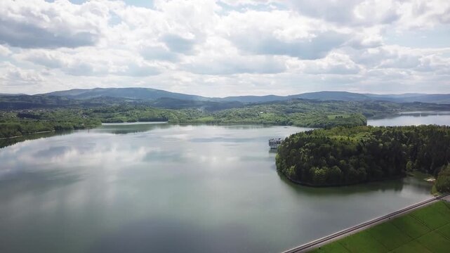 Beautiful lake, water and forest