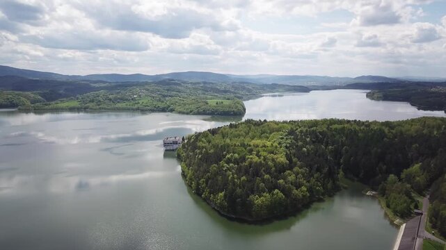 Beautiful lake, water and forest