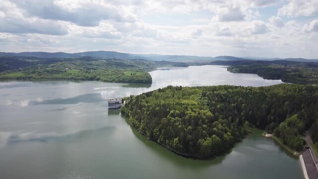 Beautiful lake, water and forest