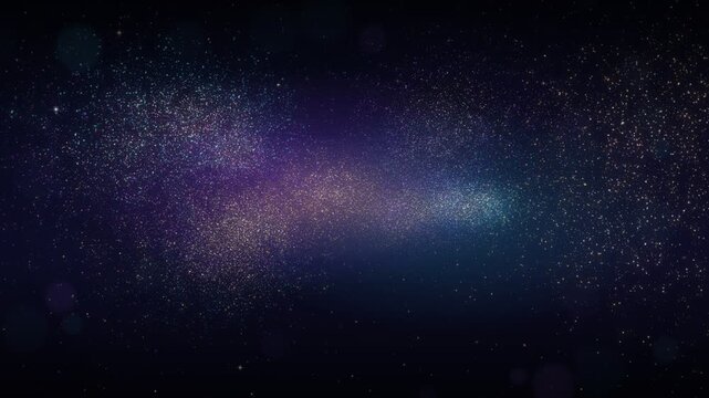Abstract swirling galaxy with shimmering stars and nebulae in deep space, a cosmic journey through the universe