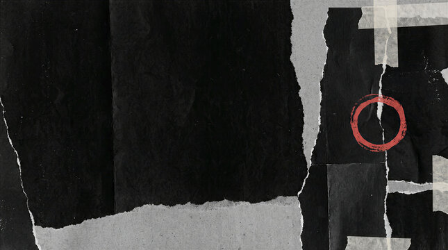 Punk Grunge Revival Collage Background Abstract Torn Paper Texture Urban Street Style 90s Aesthetic Aesthetic Overlay Design Element Monochrome Dark Paper Layers Distressed Aged Decorative Digital