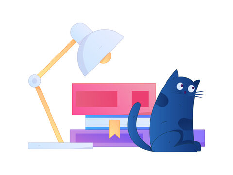 Character reading quietly vector concept operation hand drawn illustration
