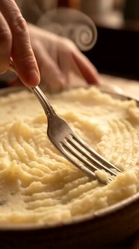 Eye Level Macro Cheese Sauce Pouring Over Elbow Pasta with Gruyere and Cheddar