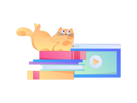 Character reading quietly vector concept operation hand drawn illustration
