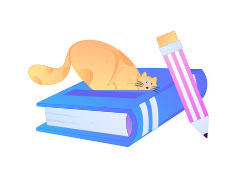Character reading quietly vector concept operation hand drawn illustration
