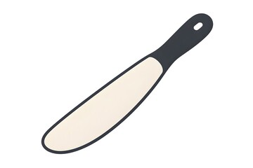 Fototapeta premium Long shoe horn tool flat vector illustration footwear dressing accessory isolated on white background