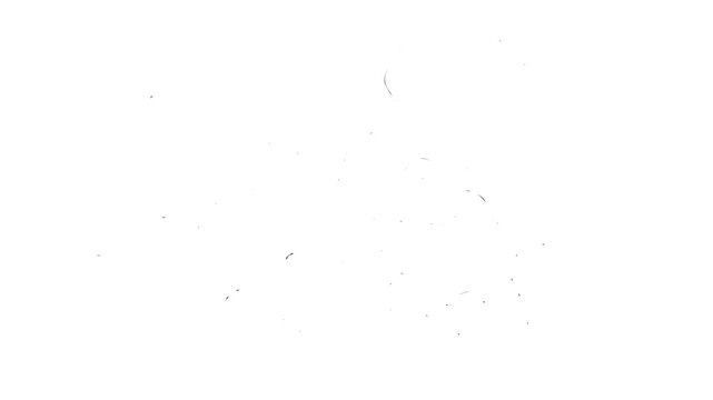 Stop Motion vintage black film grain texture with dust and scratches, Vintage looping film strip background. Explosion with alpha channel vintage black film grain texture, 
