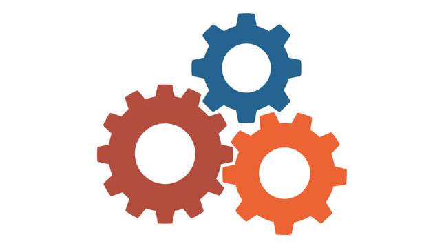Interconnected mechanical gear set representing functional system integration and collaboration.