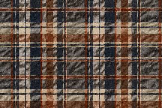 Close Up Tartan Fabric Texture with Classic Plaid Pattern